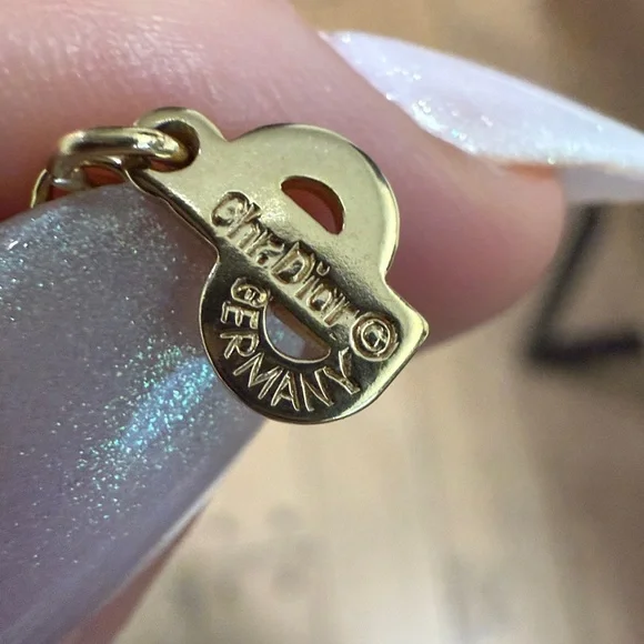 SOLD Christian Dior Vintage CD Gold Knot Embellished Rhinestone Necklace - Picture 9 of 9